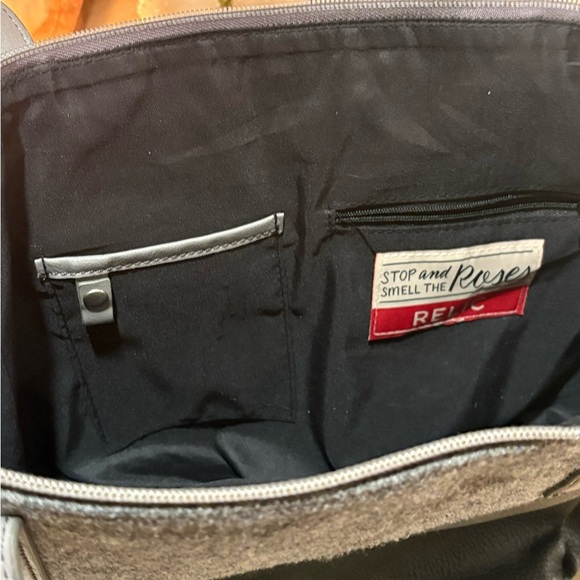 Relic Gray and Black Tote Bag with Two-Tone Design - Picture 10 of 14